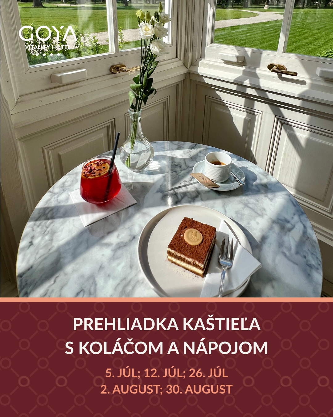 Prehliadka kaštieľa s koláčom