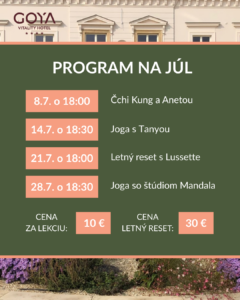 harmonogram júl cvičenia v parku